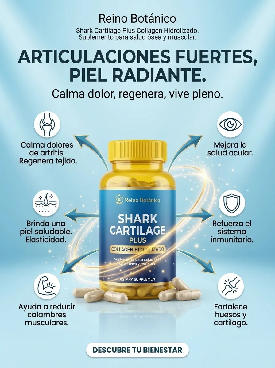Shark Cartilage Collagen™ – Soporte Articular, Óseo y Regenerativo (120 cápsulas)