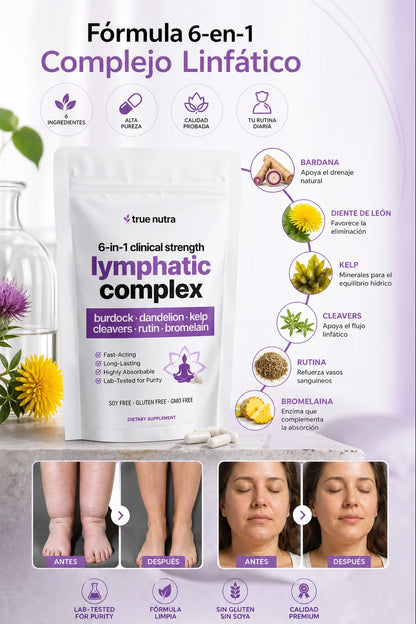 Complejo Linfático 6 en 1 Anti inflamatorio (90 cápsulas)