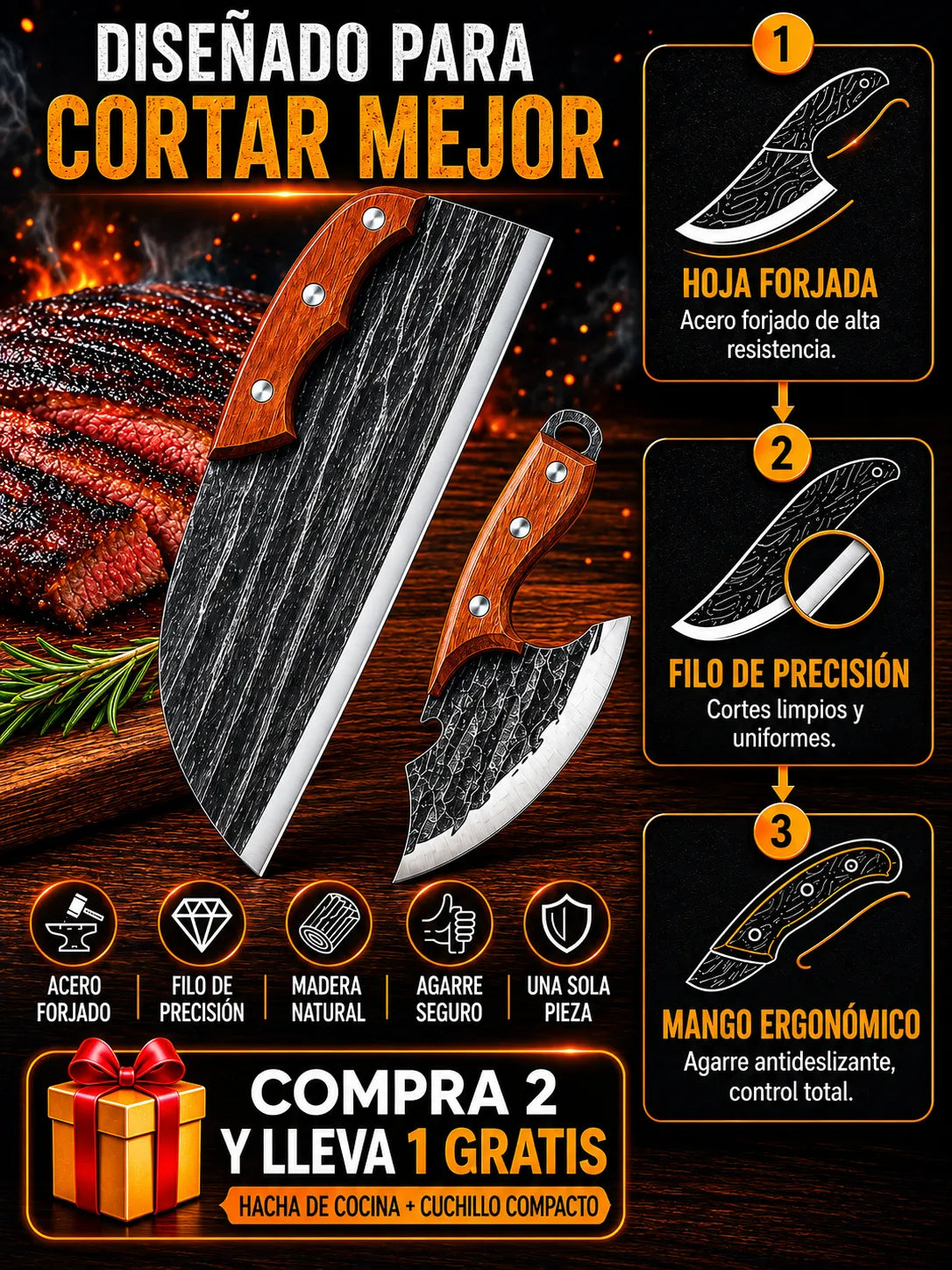 Set Cuchillos Forjados