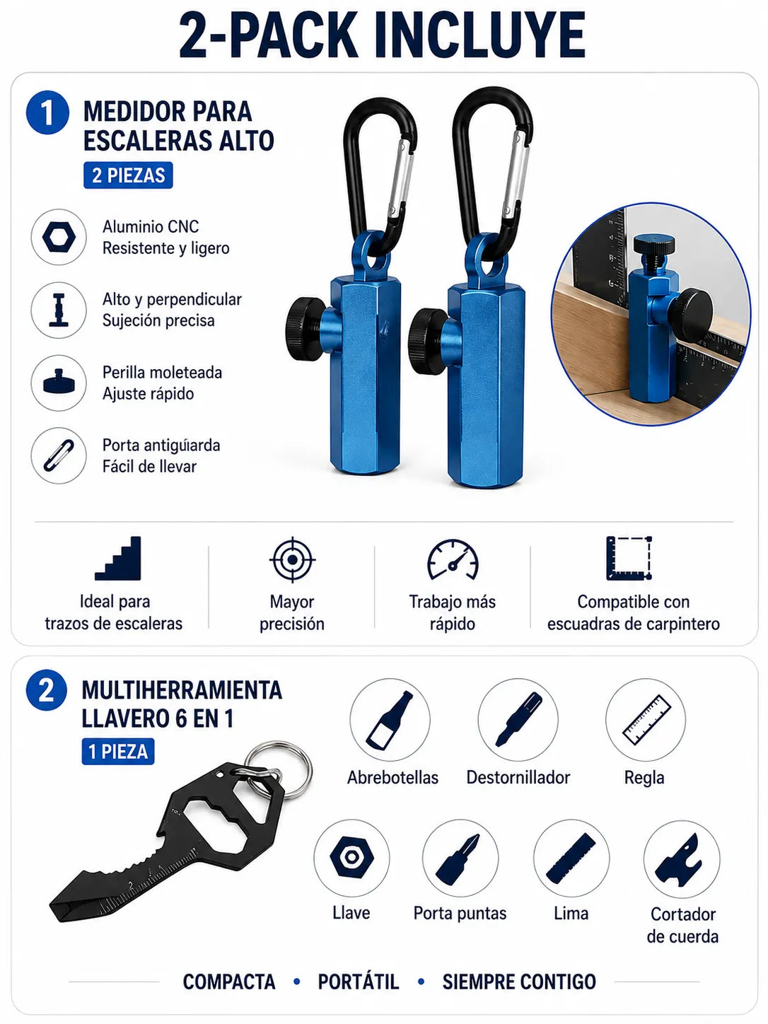 Topes de Precisión (2 Pack)