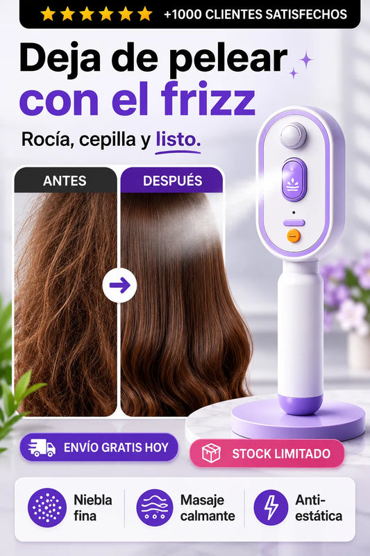 Cepillo Alisador con Spray (TikTok Viral)