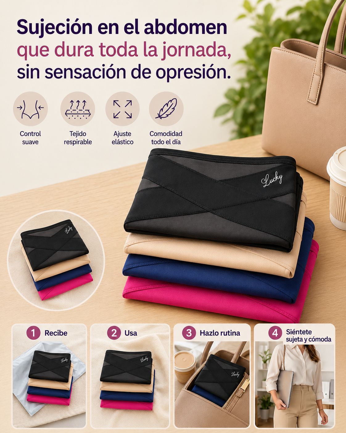 Pack de 8 Bragas Fajas Compresivas