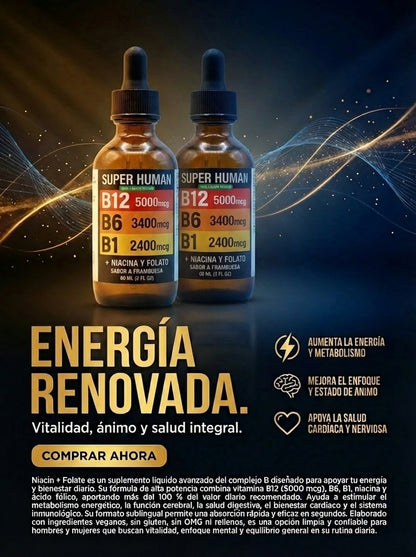 Complejo B12 B6 B1 + Niacina Energía Natural