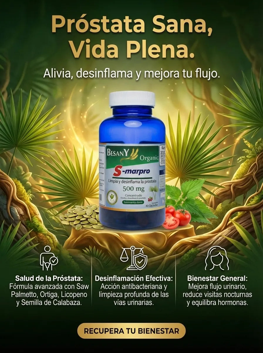 S-Man Pro Saw Palmetto 500mg – Soporte para la Salud Prostática y Función Urinaria (90 Cápsulas)