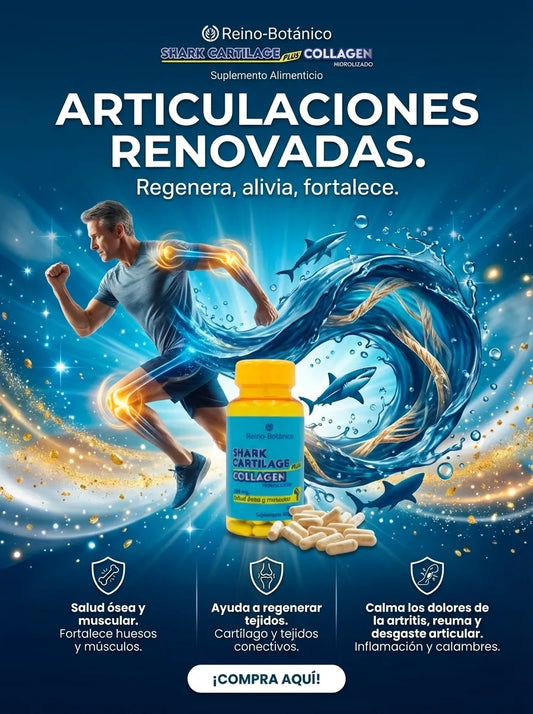 Shark Cartilage Collagen™ – Soporte Articular, Óseo y Regenerativo (120 cápsulas)