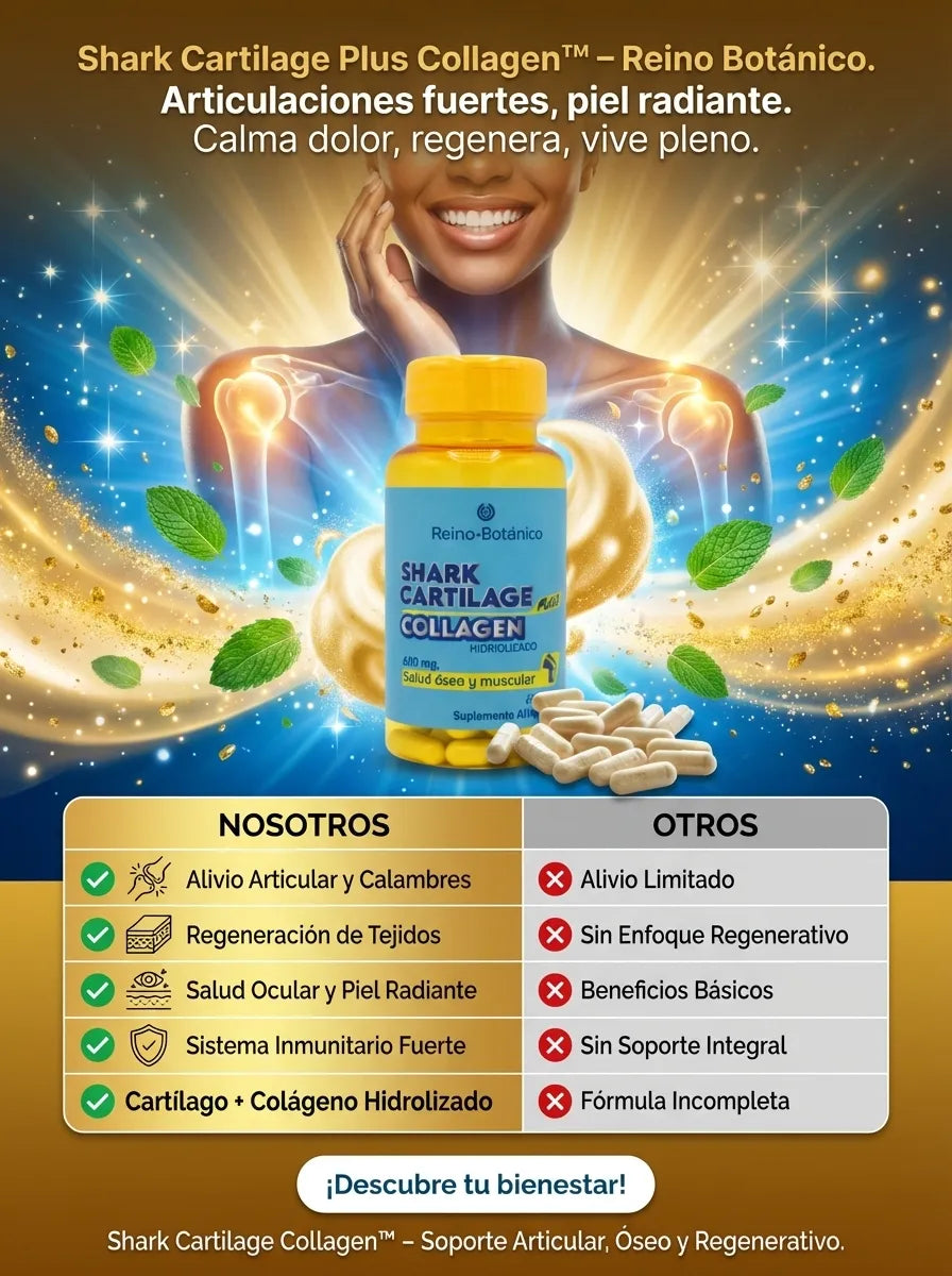 Shark Cartilage Collagen™ – Soporte Articular, Óseo y Regenerativo (120 cápsulas)