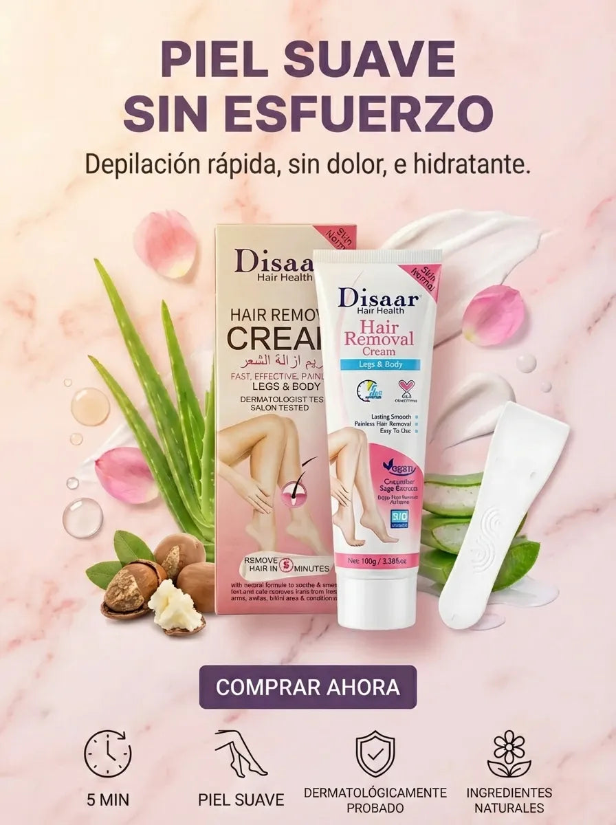 Crema Depilatoria Corporal Suave y Sin Irritación Cuerpo y Rostro Dear She