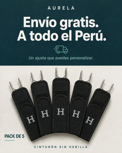 Cinturón sin Hebilla (Pack de 5)