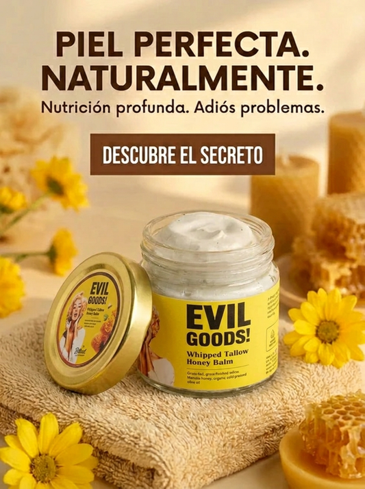 Evil Goods - Bálsamo de Sebo Todo en Uno – Tratamiento Anti-Acné, Arrugas e Hidratación 24h
