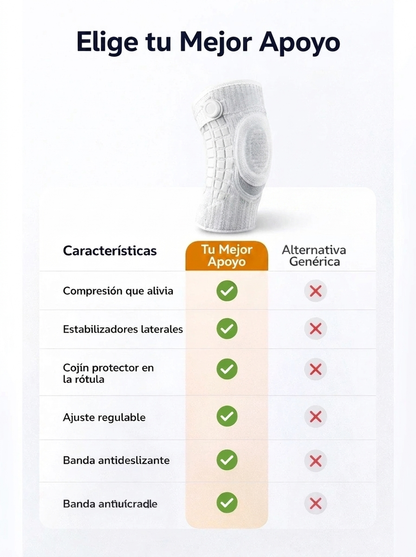 Rodillera de Compresión Ajustable para Dolor de Rodilla y Deporte