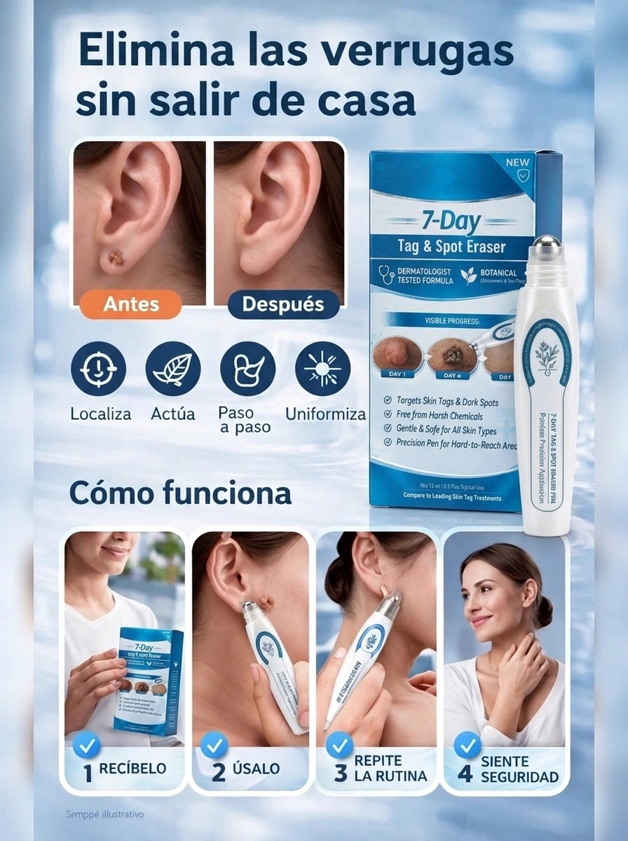 Removedor de Verrugas y Lunares con Extractos Herbales
