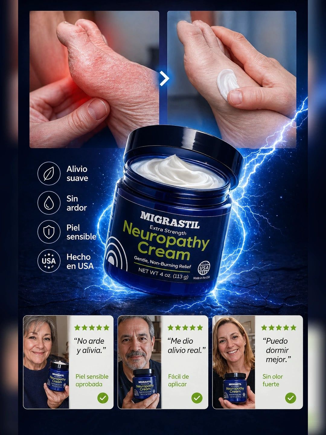 Migrastil - Crema Calmante Neuropatía (113g)