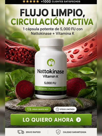 Nattokinase - Mejora de Circulación Arterial (90 cápsulas)