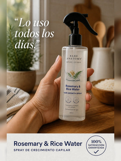 Spray Voluminizador con Romero y Agua de Arroz (200ml)