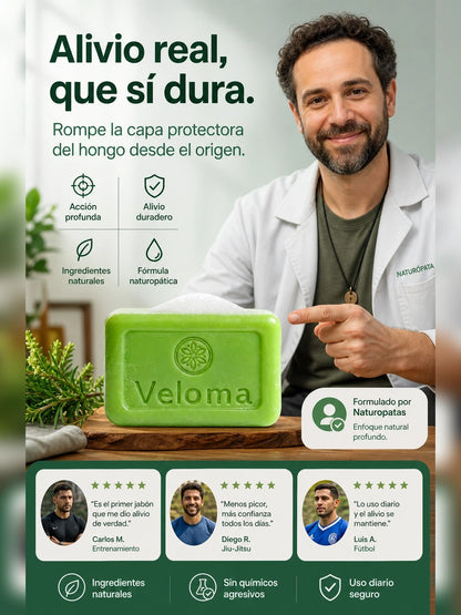 Jabón Veloma Antifúngico – Limpieza Profunda y Protección contra Hongos