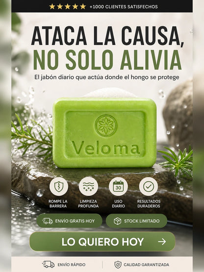Jabón Veloma Antifúngico – Limpieza Profunda y Protección contra Hongos