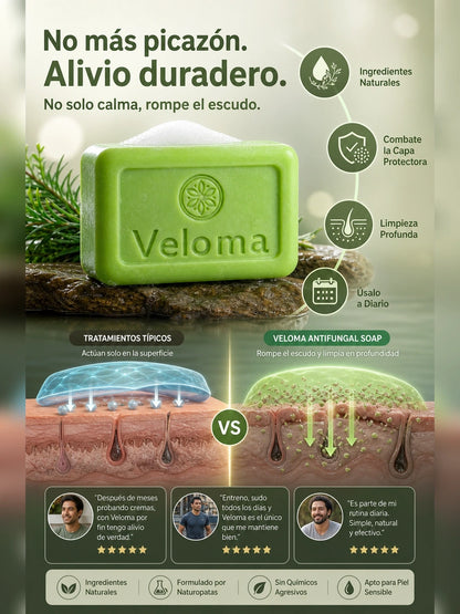 Jabón Veloma Antifúngico – Limpieza Profunda y Protección contra Hongos