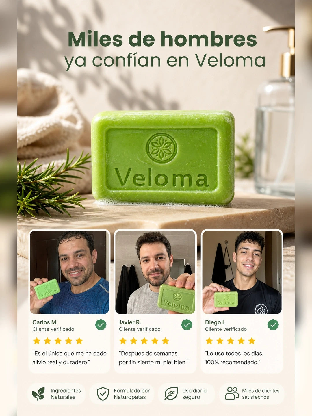 Jabón Veloma Antifúngico – Limpieza Profunda y Protección contra Hongos